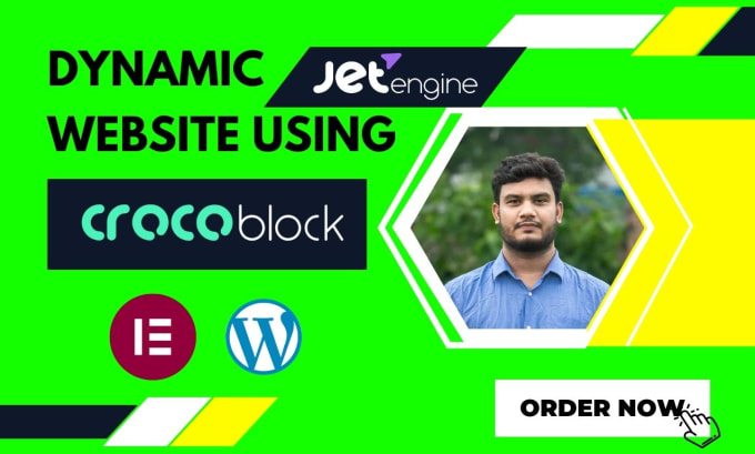 Gig Preview - Build a dynamic website with crocoblock, jet engine, and elementor