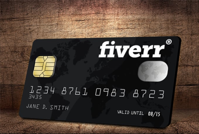 Create realistic credit card mockup with your logo, text 