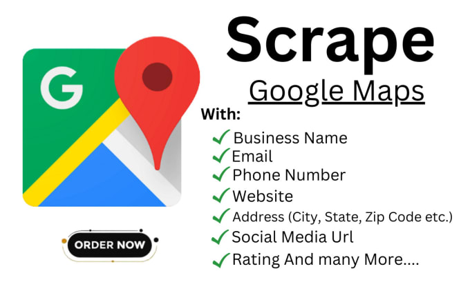 Gig Preview - Scrape google maps business leads and b2b lead generation