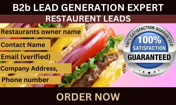 Gig Preview - Find you the best restaurant leads in your targeted market