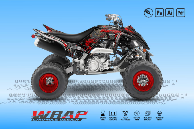 Gig Preview - Make your atv wrap graphic design