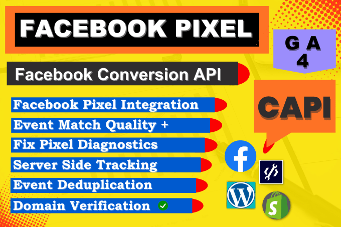 Gig Preview - Do facebook pixel conversion API with GTM, ga4 server side tracking, fix IOS 14