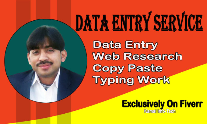 Gig Preview - Do data entry, data entry typing work, copy paste and excel data entry