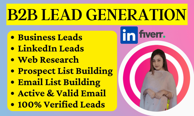 Gig Preview - Targeted b2b lead generation and linkedin lead generation