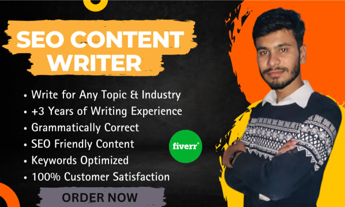 Gig Preview - High quality SEO content writing for your blog