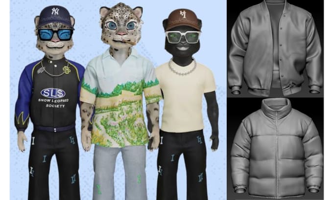 Gig Preview - Make 3d clothing mockup for brand, games in MD, zbrush