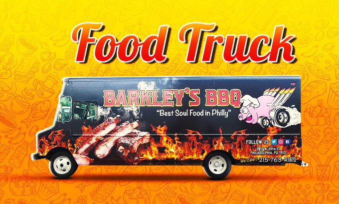 Gig Preview - Design food truck and food trailer wrap