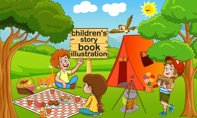 Gig Preview - Draw children story book illustration