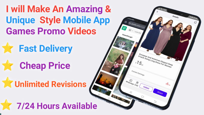 Gig Preview - Create amazing mobile app  games promo videos