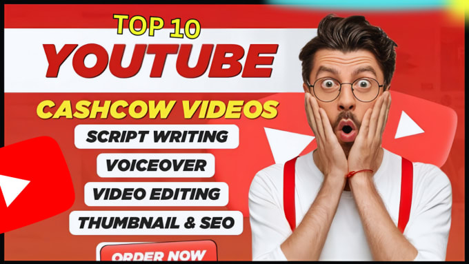 Gig Preview - Create youtube automation, top 10, cash cow videos, for passive income