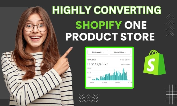 Gig Preview - Built one product shopify store, shopify dropshipping store