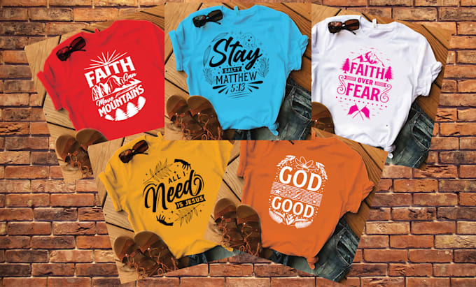 Bestseller - do custom christian t shirt design and graphic design