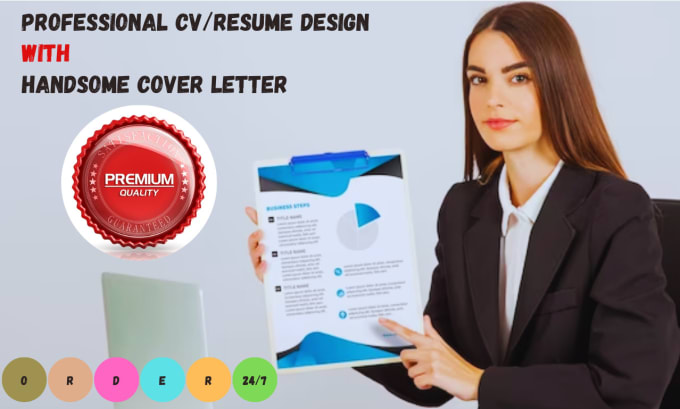 Gig Preview - Design a handsome CV and resume with a cover letter