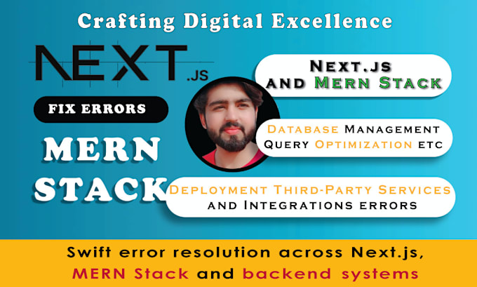 Gig Preview - Build custom nextjs,mern stack solutions and error fixing