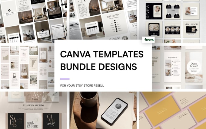 Gig Preview - Design canva templates for your etsy store