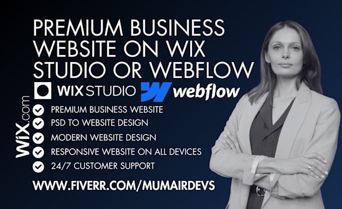 Bestseller - build wix website design wix redesign, wix studio or webflow website development