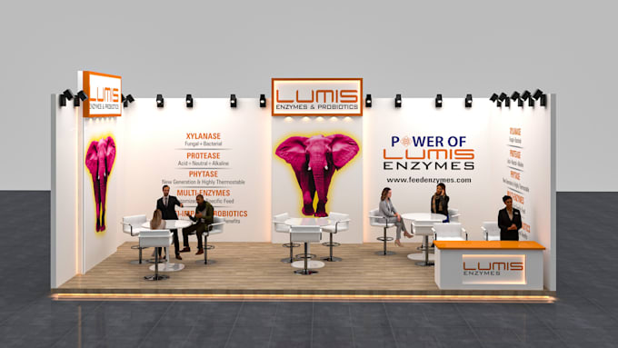 Gig Preview - Design 3d exhibition stall, trade show booth