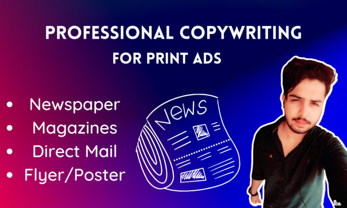 Gig Preview - Do professional and catchy copywriting for print ad