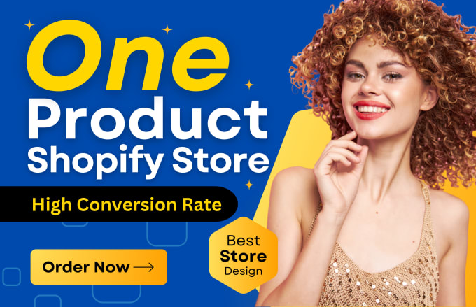 Gig Preview - Design one product shopify dropshipping store or single item ecommerce website