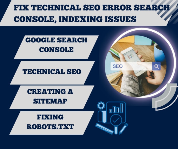 Gig Preview - Fix technical seo error search console, indexing issues