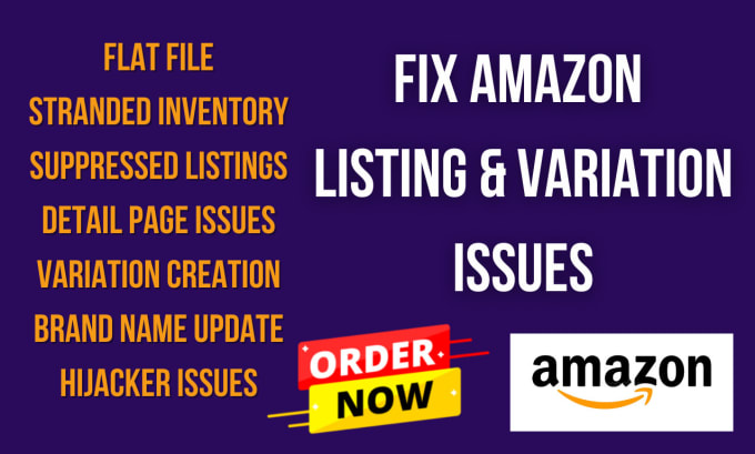 Gig Preview - Fix your amazon product listing issues, variation errors and stranded inventory