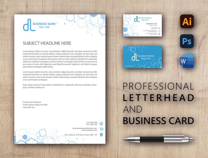 Gig Preview - Do business card and letterhead design with qr code