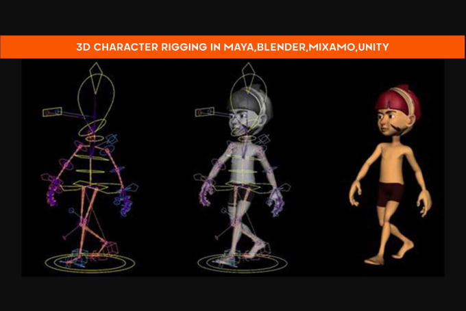 Gig Preview - 3d rigging for your game animation maya and blender