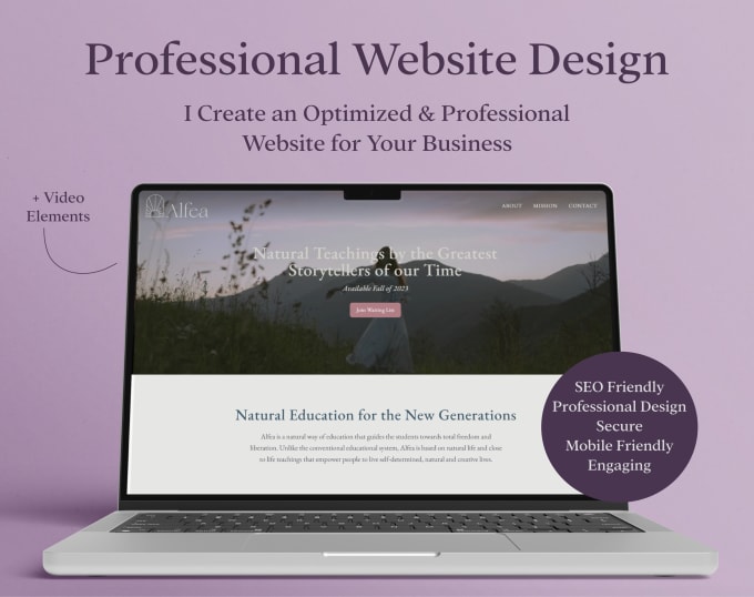 Gig Preview - Create a beautiful and authentic website for your business