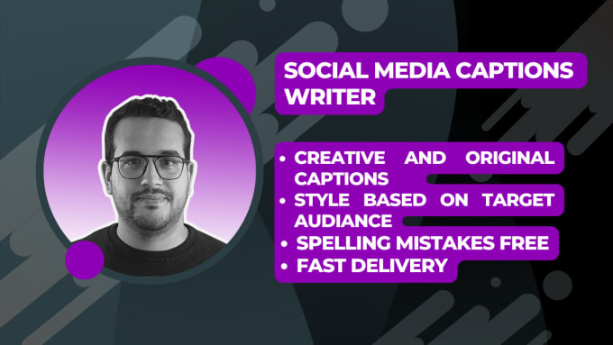 Gig Preview - Write creative social media captions