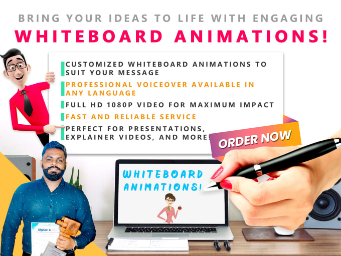 Gig Preview - Create engaging whiteboard animations in 24 hours