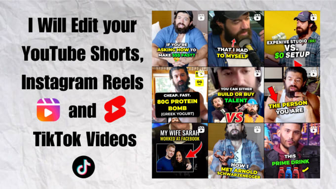 Gig Preview - Edit and add subtitles to your youtube shorts and ig reels