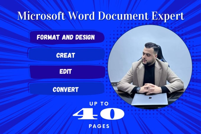 Gig Preview - Create, edit, format and design up to 40 pages ms word documents, formatting doc