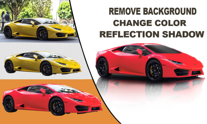 Gig Preview - Do car photo editing, image background remove, reflection shadow, change color