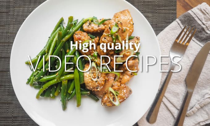 Gig Preview - Create a professional cooking video recipe for you in 4k