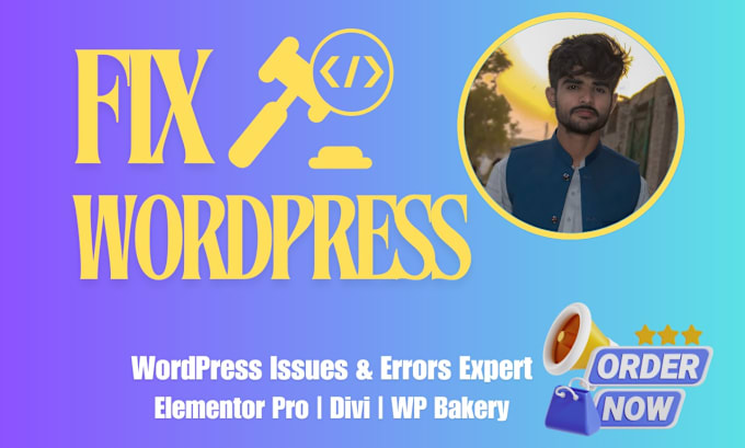 Gig Preview - Wordpress issues, elementor pro, divi bugs, fix website