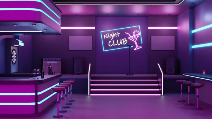 Premium AI Image  Night club music background Illustration AI GenerativexA