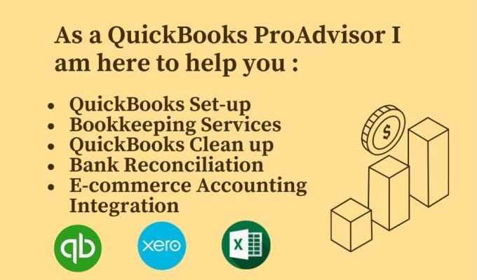 Gig Preview - Bookkeep quickbooks for ecommerce and small business