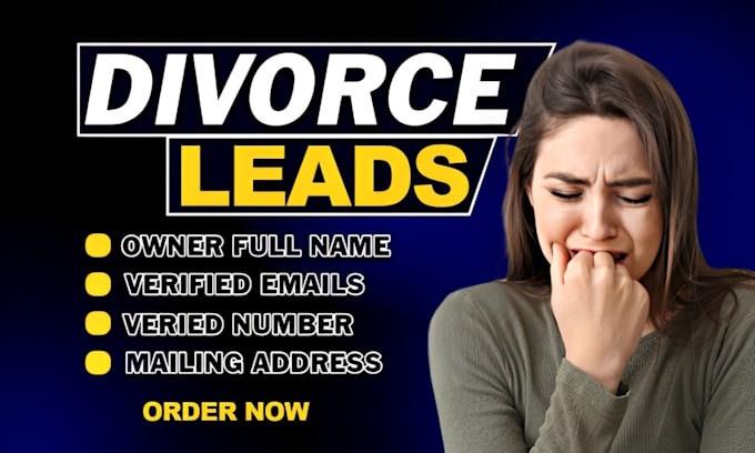 Gig Preview - Generate real estate divorce leads for wholesalers