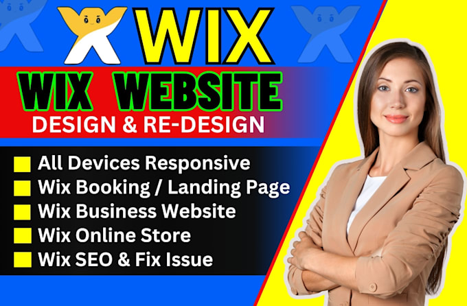 Gig Preview - Create wix website, wix ecommerce store, wix landing page, wix blog