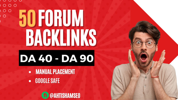 Gig Preview - Create 50 high quality forum backlinks from da40 to da90