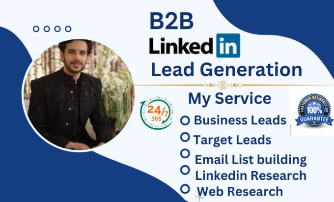 Gig Preview - Do b2b lead generation,sales navigator,linkedin, lead generation,business lead