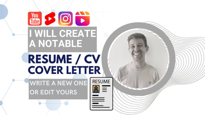 Gig Preview - Write a notable CV, resume and cover letter for you