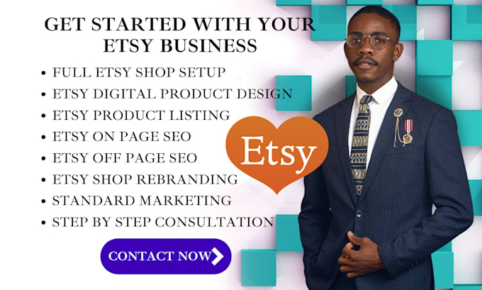 Gig Preview - Do etsy seo, etsy shop setup, etsy promotion, etsy listing, digital products