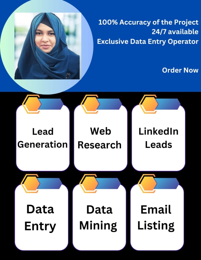 Gig Preview - Build targeted b2b lead generation by web research data entry copy paste