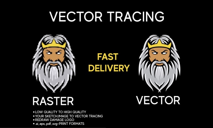 Gig Preview - Do vector tracing, vectorize image, raster to vector logo