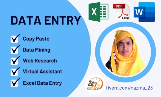 Gig Preview - Do data entry, web research, email finding and list building