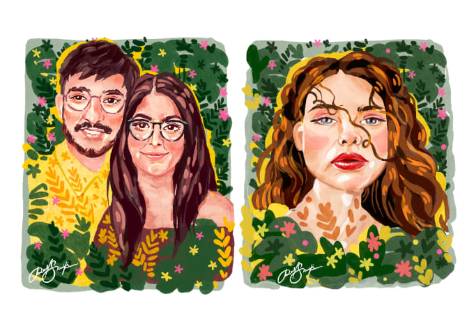 Gig Preview - Do beautiful mesmerising portrait illustration