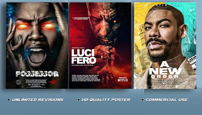 Gig Preview - Create eye catching movie cover, poster and films posters