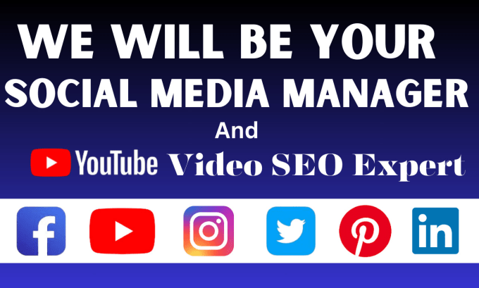 Gig Preview - Be your youtube, facebook and instagram channel manager and SEO expert