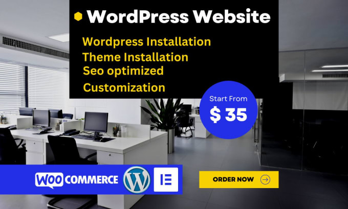 Gig Preview - Create wordpress website with free seo service